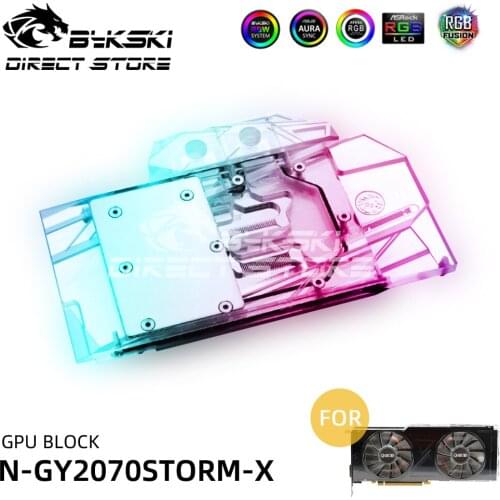 Bykski ARGB GPU Block Water Block For GALAX GeForce RTX2070 Video Cards Block Cooler PC Watercooling VGA block N-GY2070STORM-X
