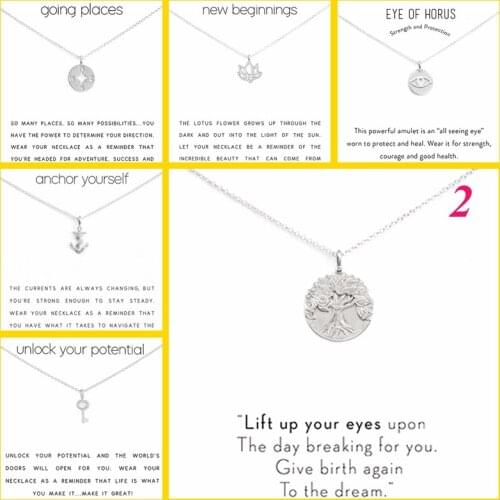 White Card Summary 2:Lotus Heart Cross Wing Sun Moon Choker Sliver Statement Necklace Jewelry Chain Women Collares Collier Mujer