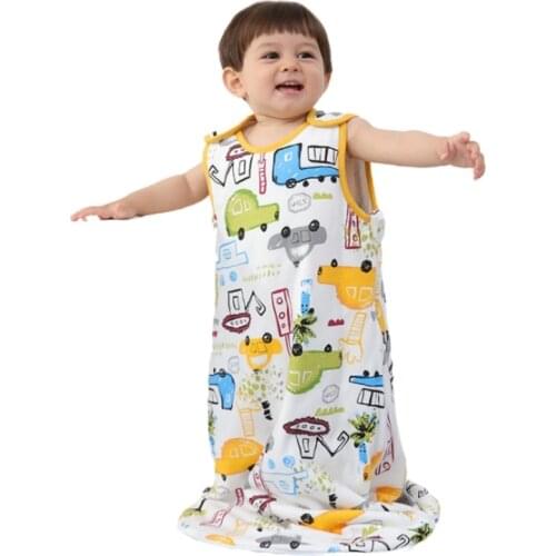 Infant Baby Sleeping Bag Toddler Spring Mushroom Quit Onesies Pajamas Wraps Cotton Sleeveless Sleepsack Autumn Vest Sleepwear