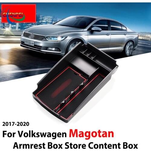 For Volkswagen Magotan 2007-2020 Armrest Box Storage Box Modified Central Storage Box Compartment Storage Box Car Accessories