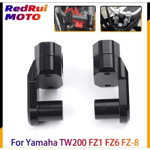 For Yamaha TW200 FZ6/FZ6S FAZER FZ1/FZ1S FAZER FZ-8 1 Pair 22mm Motorcycle CNC Aluminum handlebar Fat Bar Mount Clamps Risers