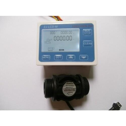 G1" Flow Water Sensor Meter+Digital LCD Display Quantitative Control 1-60L/Min
