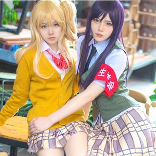 Citrus Anime Aihara Yuzu Aihara Mei Cosplay Costume Wig Set Short Skirt Japanese Style Student Wear Women Girls School Uniform