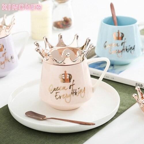 New Crown Theme Milk / Coffee Mugs 300ml Cartoon MultiColor Mugs Cup Kitchen Tool Best X-Mas Gift for Boyfriend or Girlfriend