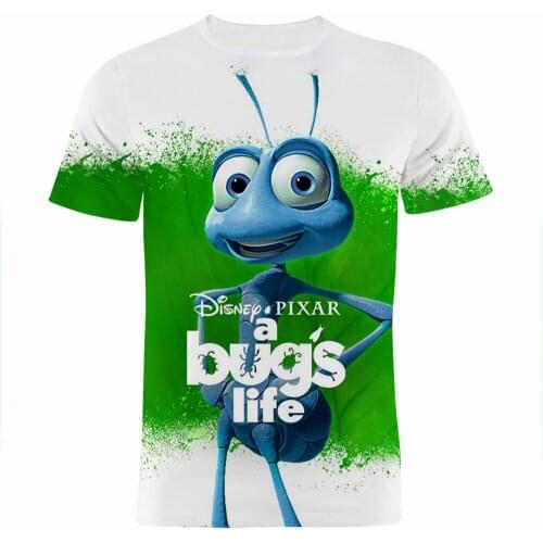 A Bugs Life Disney 3D Print Summer Mens T-shirts Short Sleeve Cartoon Anime Women Clothing Streetwear Children Tee Shirt Tops