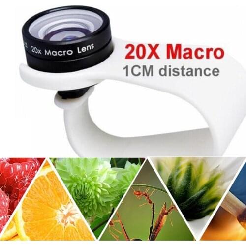 Mobile Phone Macro Lens 20X Super Cellphone Macro Lenses 10 Only For Huawei iPhone 7 Use xiaomi Distance 1cm 8 Samsung 6 L3D5