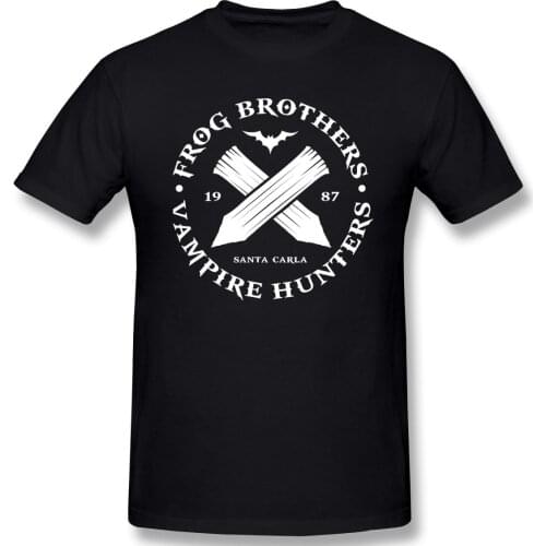 Vampire Hunters The Lost Boys Horror T Shirt Plus Size O-neck Cotton Short Sleeve T Shirt Men