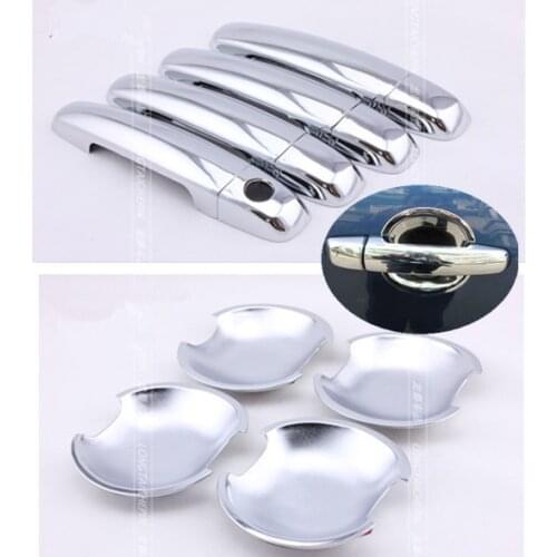 New Chrome Car Door Handle + Cup Cover Trim For Suzuki Swift 2005-2010 Grand Vitara 2005 2006 2007 2008 2009 2010 2011 2012