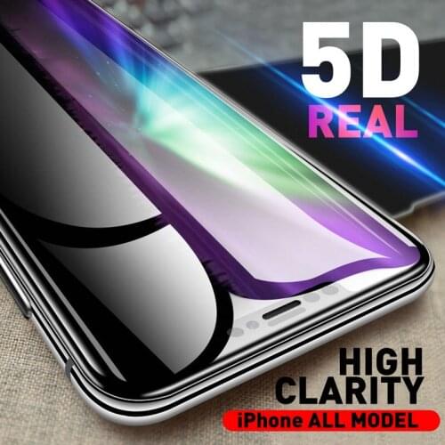 Senior 5D 9H Full Transparent Cover Tempered Glass Protector for iPhone XR XS Max X 8 7 6 6s plus 100pcs no retail package