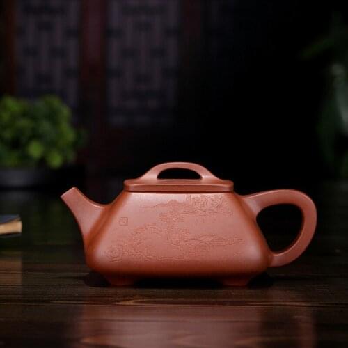Undressed ore qing sifang stone gourd ladle of bottom chamfer all hand wechat business agent undertakes the teapot