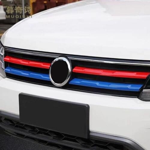 Racing Grill Grille refit for volkswagen tiguan 2017 2018 2019 2020 Front Mesh Grill Bumper Cover Trim Insert decoration strip