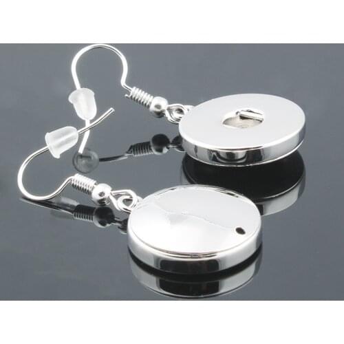 Silver Color Snap Jewelry Metal Snap Earring Fit 18mm Snap Drop Earrings For Watches Women Bohemian Buttons Jewelry