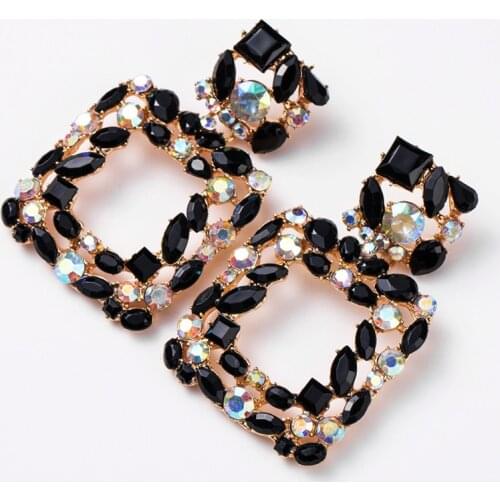 Earing Fashion Jewelry 2019 European Exaggerated Square Acrylic Retro Personality Popular Party Drop Dangle Earrings for Women