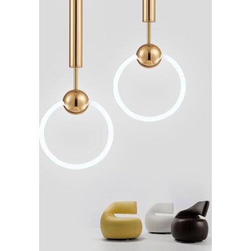 Nordic Metal Pendant Light Fashion LED Pendant Lamp Restaurant lustre Nordic Balcony Bedroom Shop Dress Shop Bar Hanging Lamp