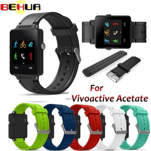 New Replacement Wristband Silicone Bracelet Watch Strap Band For Garmin Vivoactive Acetate Sports Watch Watchbands Correa Reloj