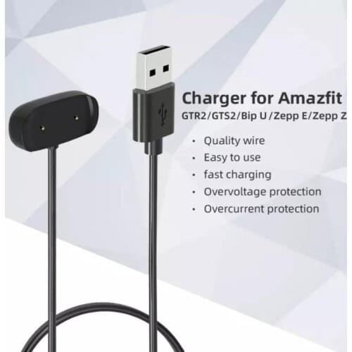 USB Charging Cable Smart Watch Chargers For Xiaomi Amazfit GTS 2 Mini/GTR 2/2e/Bip U Pro/Zepp E Pop Pro Magnetic Charging Dock