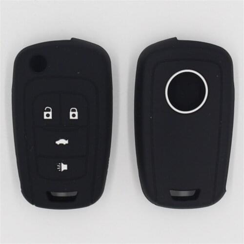 KAPU Silicone Rubber key fob protect cover case skin set cap for Buick 2017 2018 Envision Enclave Encore LaCrosse Remote keyless