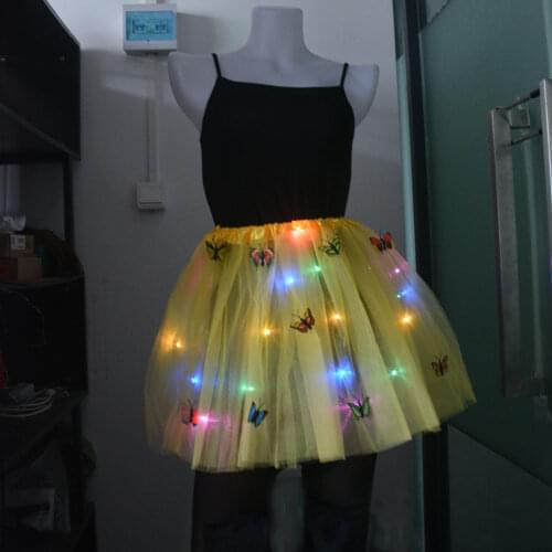 Women LED Skirt Neon Glowing Light Tutu Tulle Stage Ballet Dancing Girls Led Party Clothing Birthday Gift Wedding Christmas Xmas