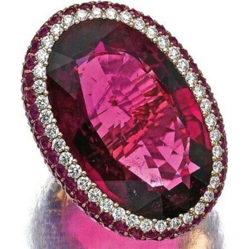 Bohemia Style Oval Rings For Women Purple Vintage Artificial Gems Rings Party Wedding Band Jewelry Gift High Quality