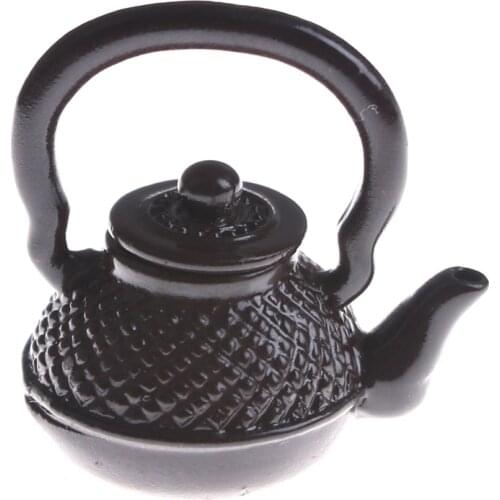 1pcs 1/12 Dollhouse Miniature Tea Kettle/Tea Pot Classic Toys Pretend Play Furniture Toys For Miniature Kitchen Accessory