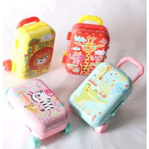 1PC Cute Creative New Fashion Mini Suitcase Miniature Toys Trunk Dollhouse Small Box Decoration Kids Toy Gift