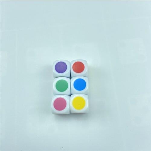 10Pcs/Lot Acrylic Kids Board Game Six Sided white Color Family Party Funny Table Dices Games Educational Toys High Quality