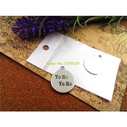 10pcs-stainless steel Charms "YO HO YO HO " DIY Charms Pendants for necklace/bracelet/keychain DIY jewelry