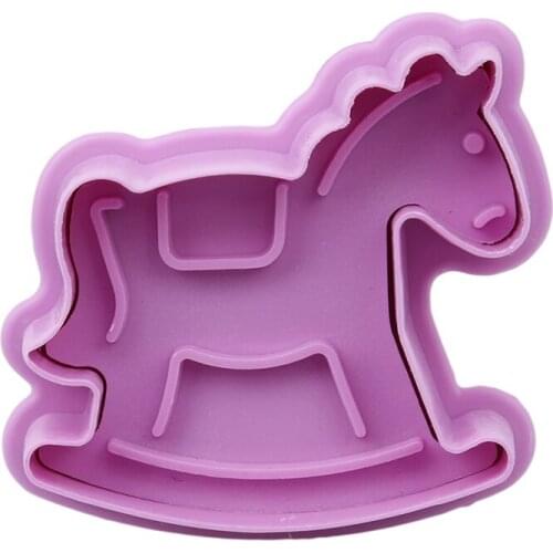 4PCs/ Set Cookie Stamp Selo Carimbo De Biscoito Butterfly Horse Form Biscuit Plunger Cutter Cake Decorating Tools Cookie Cutters