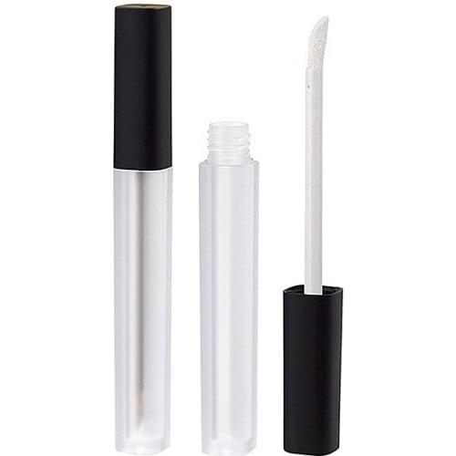 5ml ABS Matte Black Lip Gloss Tube Lipstick Balm Wand Tube Lip Care Serum Bottle Sample Vials Women Girls Beauty Makeup Tool
