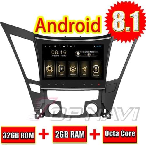 Vehicle Media for Hyundai Sonata 2011 2012 2013 2014 2015 9'' Topnavi Android 8.1 Car Navigation Automotive Radio Magnitol 2 Din
