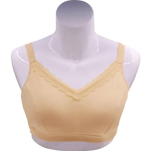 Prosthetic Breast Bra Solid Color Fixed Shoulder Strap Seamless Bra Bra After Underarm Resection Womens Bra