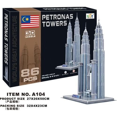 Cc Toy 3D Puzzle Petronas Towers - 86 Piece