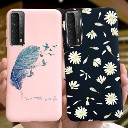 For Huawei Y7A Case 2020 Luxury Printing Silicone TPU Soft Back Cover For Coque Huawei Y7A Y 7A Phone Case 6.67" Cute Fundas
