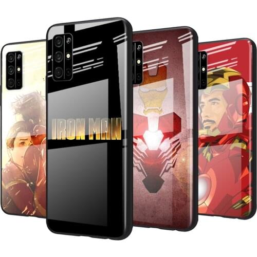 Tempered Glass Cover Cool Iron Man Art For Huawei Honor 30 20 10 9X 8X Pro Plus Lite Shockproof Shell Phone Case