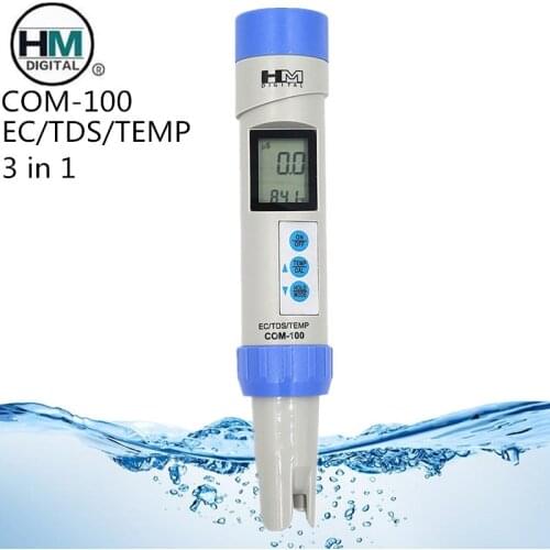 Digital TDS/EC/Temperature Meter 3 in 1 Testers Water Quality Measurement Tools COM-100 Waterproof Test Device 30% Off