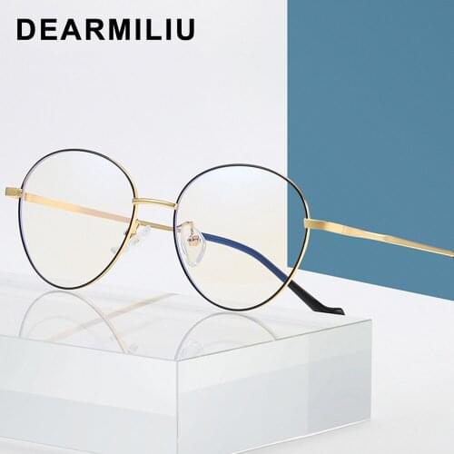 DEARMILIU New Classic Blue light blocking glasses for women and men Oval frame Clear vision lens Lightweight texture glasses