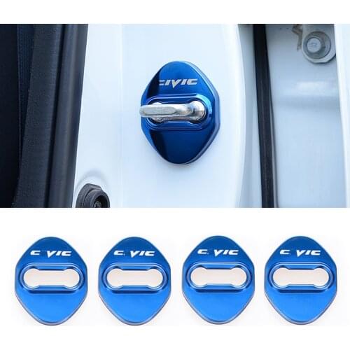 For Honda CIVIC 2016 2017 2018 2019 2020 2021 Civic 10th Car Door Lock Buckle Protector Cover Trim Sticker Interior Accessories
