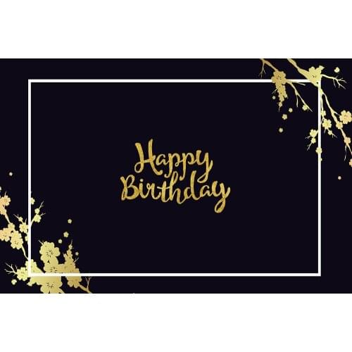 Adults Birthday Party Backgrounds Banners Elegant Modern Black Marble Background Dessert Cake Table Photo Photography Backdrops