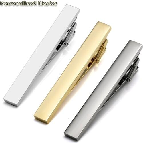 Personalized Master Customized Name Lettering Business Mens Tie Clip Bar for Skinny Necktie Ties Boyfriend Fathers Day Gift