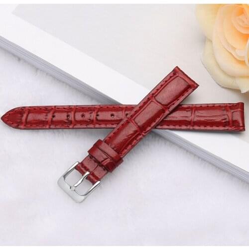 14mm Leather Watch Accessories band for Casio LTP-1208E-9B2D Strap Watchband ltp-1208e-9b2d wristband Bracelet Belt with tools