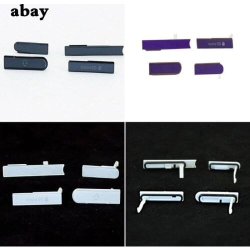 Micro SD & Earpone Jack Port& SIM Card Port Slot & USB cover for Sony Xperia Z L36h C6602 C6603 Waterproof Dust Plug Replacement
