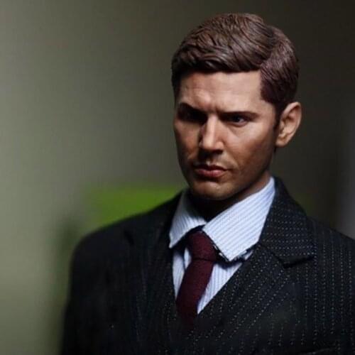 1/6 Scale Dean Winchester Jensen Man Male Head Sculpt Version Short Hair Head Carving Headplay for 12" Action Figure Body