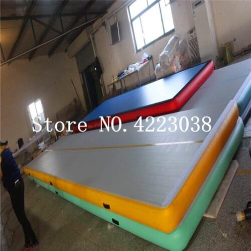 10*2*0.2m Inflatable Gymnastics Tumbling Mat Air Tumbling Track Air Floor Ma for Cheerleading/Floor Mat/Beach/Park or Water Use