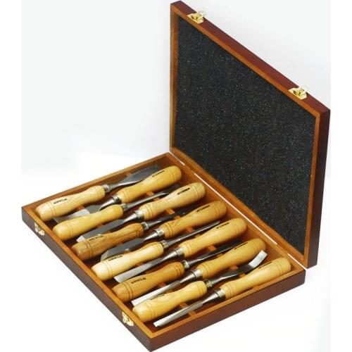 Brand New Quality 12 PCS Graver Wooden Tools Graver Knife Root Carve Wood Carving Tools Woodworking Chisel Free Shipping