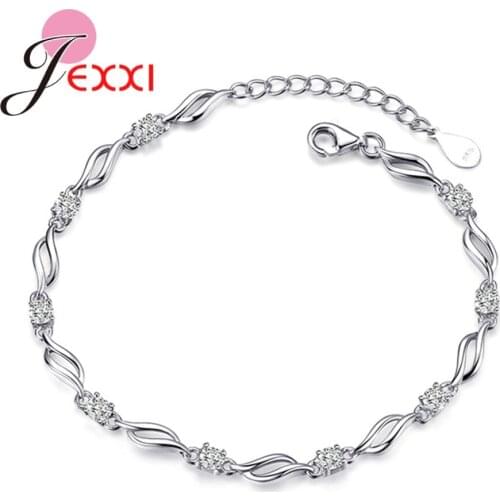 New Shinning Armbanden Voor Vrouwen Clear Purple White Crystal Bracelets For Women 925 Sterling Silver Wedding Party Joyas