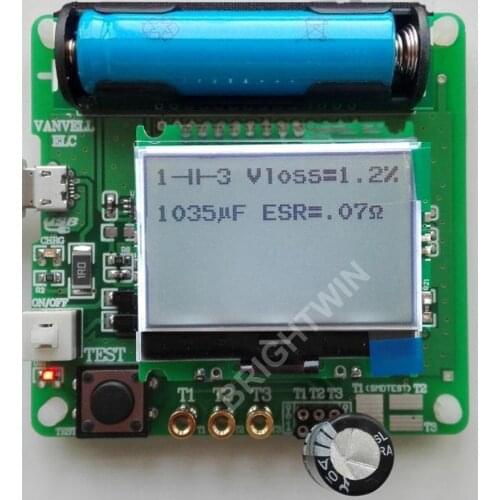 NEW M328 Transistor Tester Multifunction Capacitance Inductance Tester LCD Display 3.7V ESR Meter Module