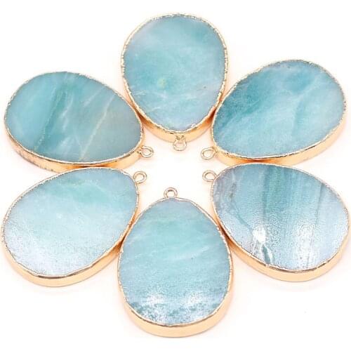 Natural Crystal Stone Pendants Waterdrop Shape Polished Rose Quartzs Stone Charms for Jewelry Making Necklace Bracelet Gift