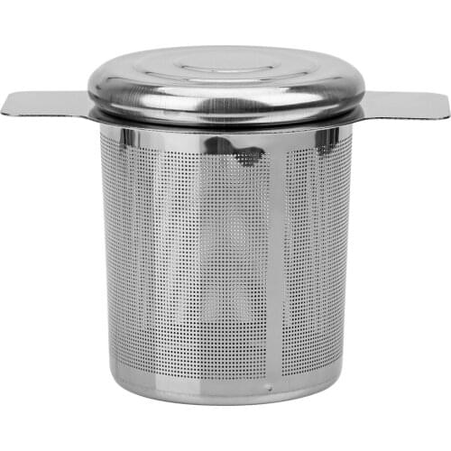 XINCHEN Stainless Steel Fine Mesh Tea Strainer with Lid 2 Handle Reusable Tea Coffee Infusers Basket Filters