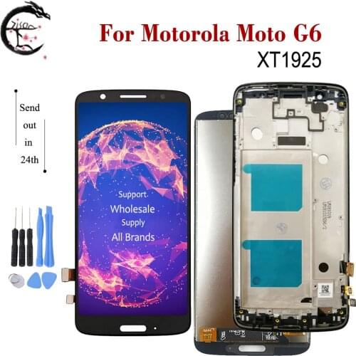 5.7" LCD With Frame For Motorola Moto G6 LCD XT1925 Display Screen Touch Digitizer Assembly For Motorola G6 XT 1925 Display New
