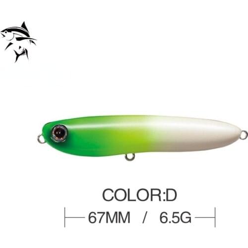 1PC 67mm 6.5g Bass Fishing Tackle Lures House Fishing 2021 Saltwater Lures Stickbaits Cronuts Pencil Floating Fishing Lure